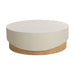 Sunpan Patras Indoor and Outdoor Round Cream Concrete Coffee Table 