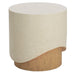 Sunpan Patras Indoor and Outdoor Round White Concrete End Table 