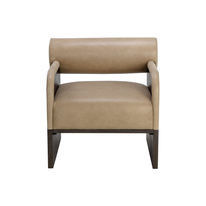 Sunpan Coburn Wood Base Modern Lounge Chair