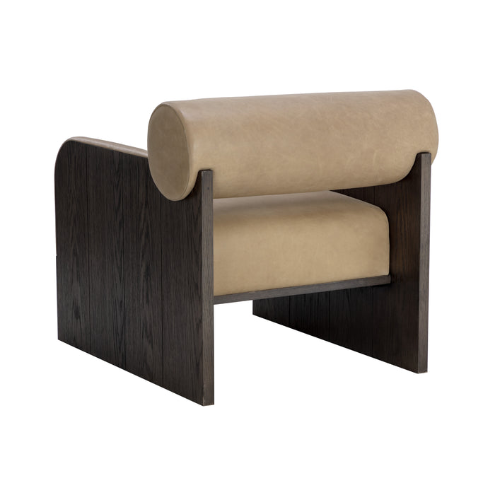 Sunpan Coburn Wood Base Modern Lounge Chair