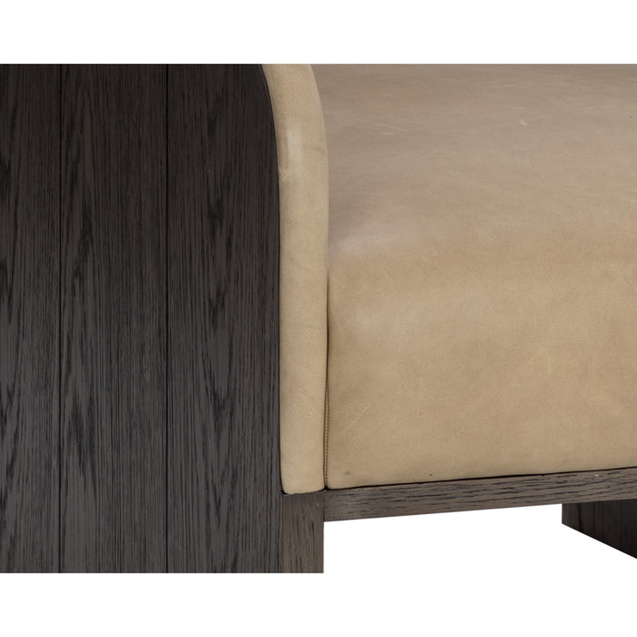 Sunpan Coburn Wood Base Modern Lounge Chair