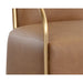 Sunpan Cicero Brown Faux Leather Modern Lounge Chair 