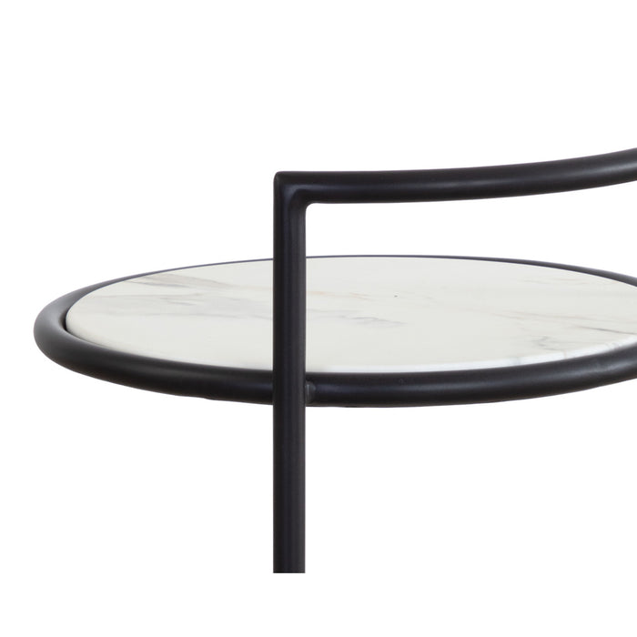 Sunpan Parga Indoor and Outdoor Round Concrete End Table