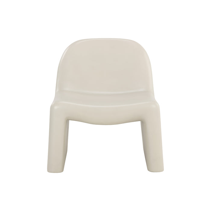 Sunpan Kessel White Concrete Modern Lounge Chair