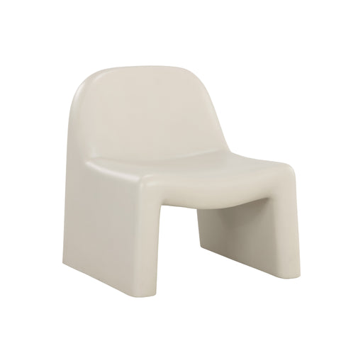 Sunpan Kessel White Concrete Modern Lounge Chair