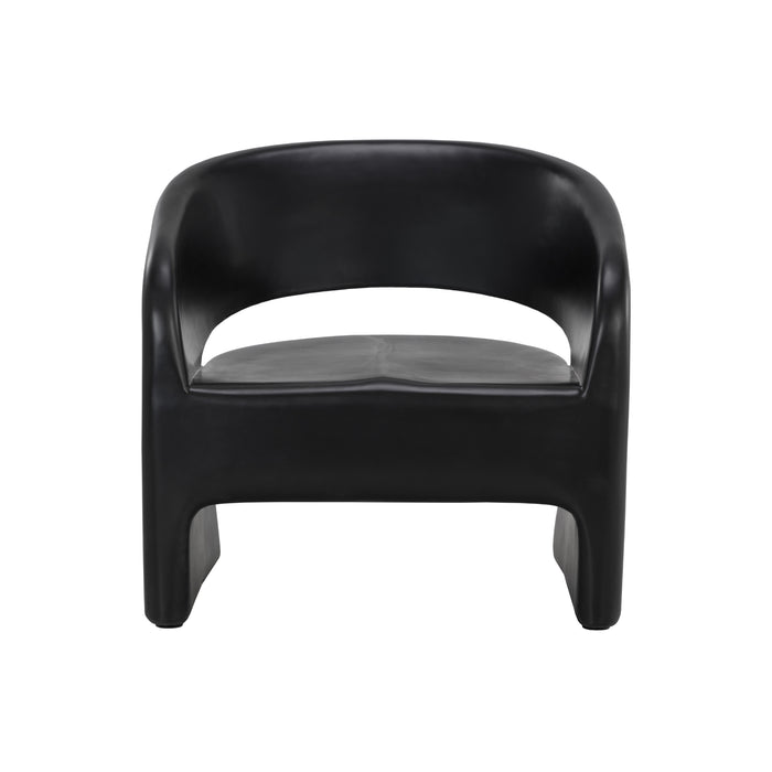 Sunpan Cura Black Concrete Lounge Chair