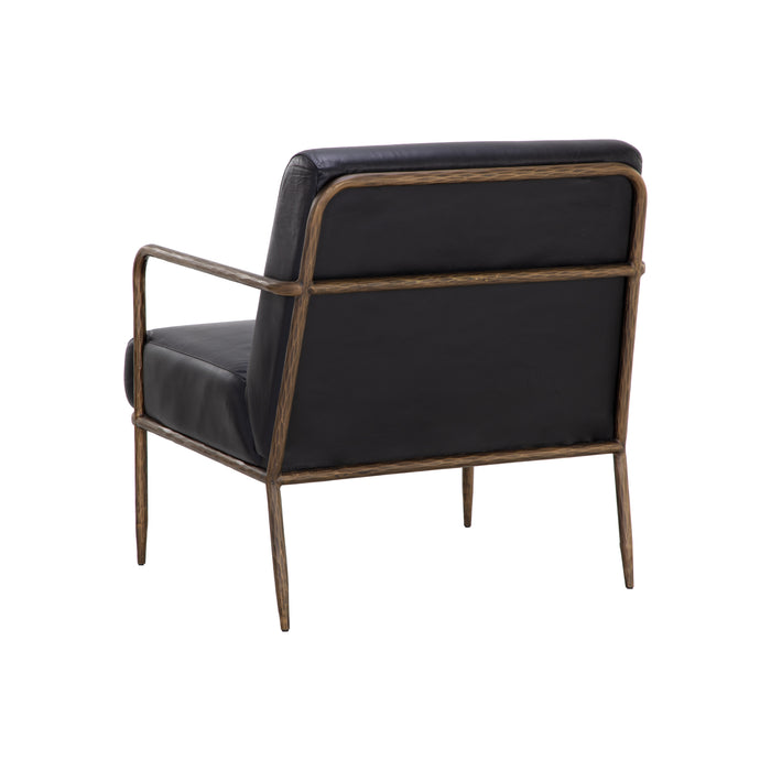 Sunpan Lathan Bovine Leather Modern Lounge Chair