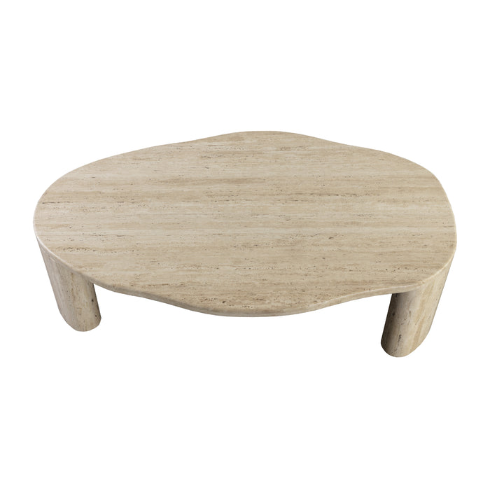 Sunpan Abina Handcrafted Travertine Coffee Table