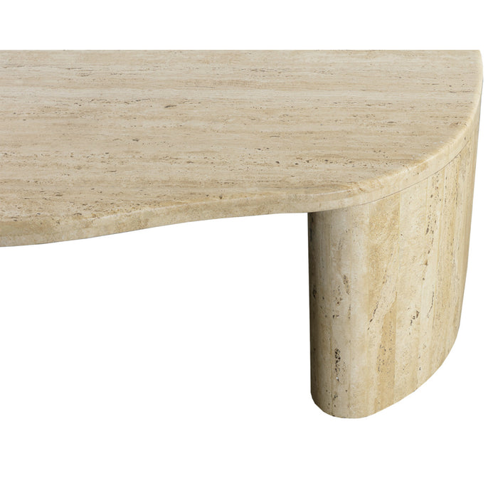 Sunpan Abina Handcrafted Travertine Coffee Table