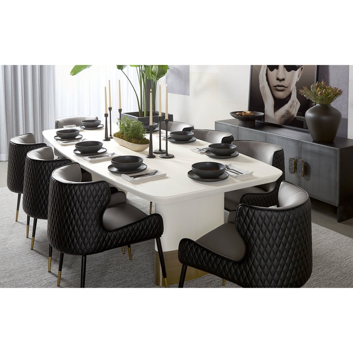 Sunpan Viserys Black Marble Handle Dining Room Sideboard