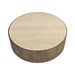 Sunpan Oberon Handcrafted Round Travertine Top Coffee Table