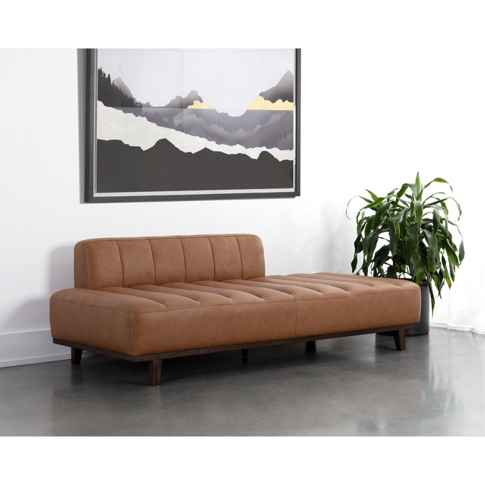 Sunpan Ilyana Aline Butternut Bovine Leather Daybed