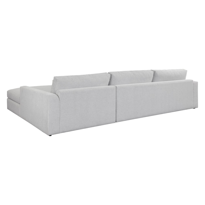 Sunpan Merrick Grey Fabric Mid Century Modern Sofa Chaise - Raf