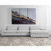 Sunpan Merrick Grey Fabric Mid Century Modern Sofa Chaise - Raf