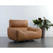 Sunpan Paget Camel Leather Glider Lounge Chair 