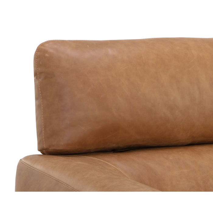 Sunpan Paget Camel Leather Glider Lounge Chair 