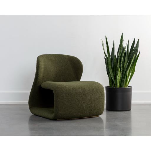 Sunpan Sophiene Copenhagen Olive Lounge Chair 