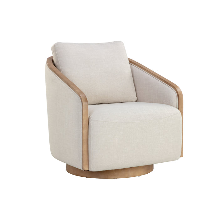 Sunpan Tasia Polyester Fabric Swivel Lounge Chair