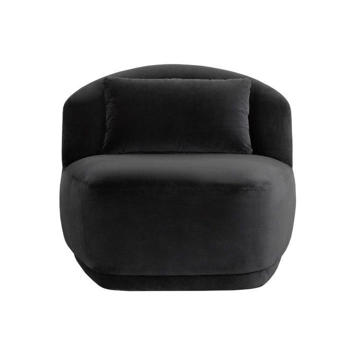 Sunpan Soraya Polyester Fabric Swivel Armless Chair