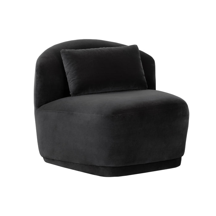 Sunpan Soraya Polyester Fabric Swivel Armless Chair