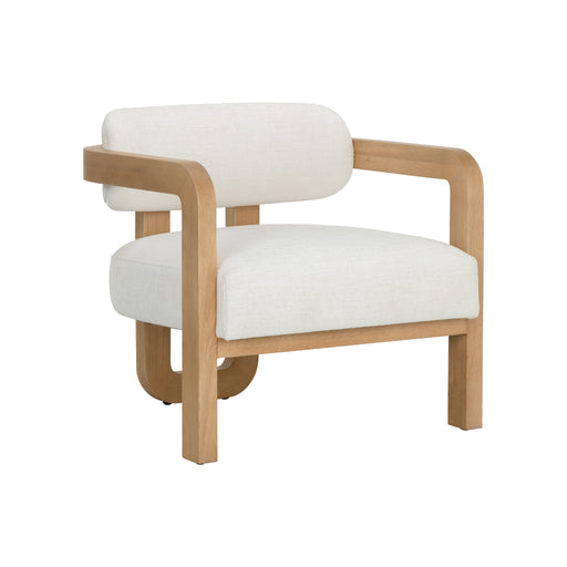 Sunpan Madrone Heather Ivory Fabric Lounge Chair 