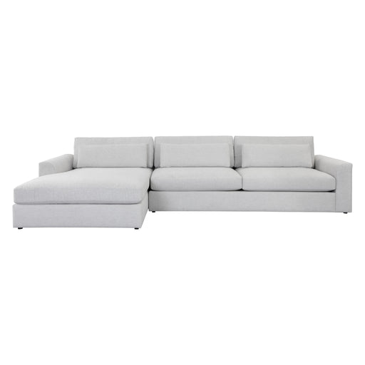 Sunpan Merrick Grey Fabric Mid Century Modern Sofa Chaise - Laf 