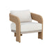 Sunpan Pylos Louis Cream Natural Lounge Chair 