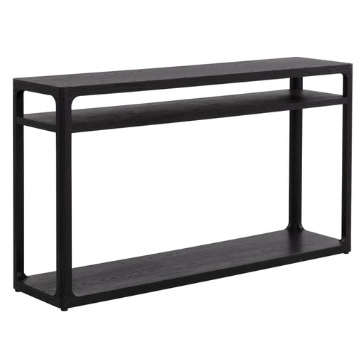 Sunpan Doncaster Black Solid Oak Wood Console Table