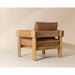 Sunpan Carmichael Brown Leather Modern Lounge Chair