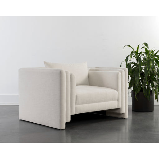Sunpan Kira Velvet Fabric Modern Armchair