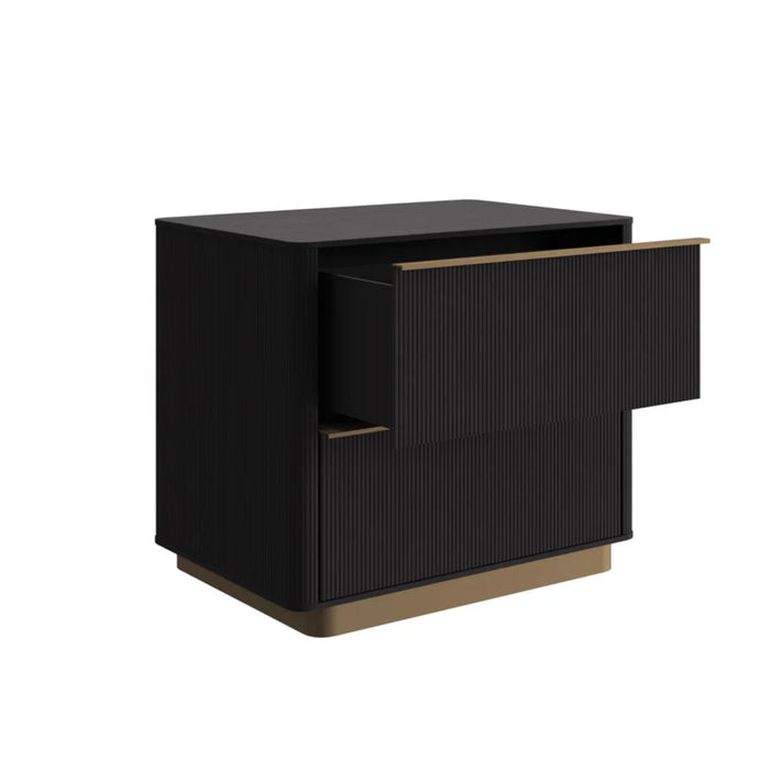 Sunpan Kalla Rectangular Solid Oak Wood Nightstand