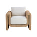 Sunpan Tibi Louis Cream Natural Lounge Chair