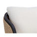 Sunpan Bora White Fabric Modern Swivel Lounge Chair 
