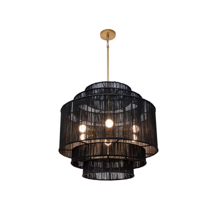 Sunpan Modern Round Large Alyssa Chandelier Light