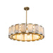 Sunpan Modern Rovira 9-Light Gold Alabaster Chandelier