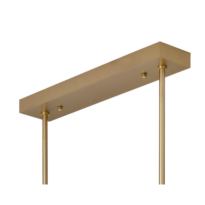 Sunpan Modern Hestia Gold Linear with Glass Chandelier