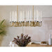 Sunpan Modern Hestia Gold Linear with Glass Chandelier