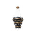 Sunpan Modern Icarus Aluminum Black Candelabra Chandelier