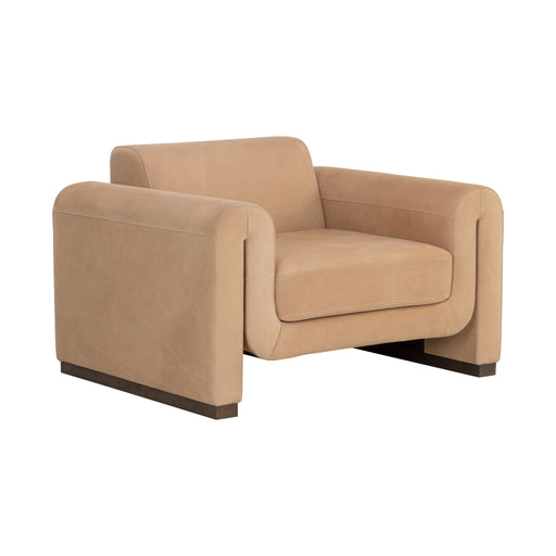 Sunpan Romer Bovine Leather Modern Armchair