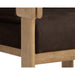 Sunpan Carmichael Brown Leather Modern Lounge Chair