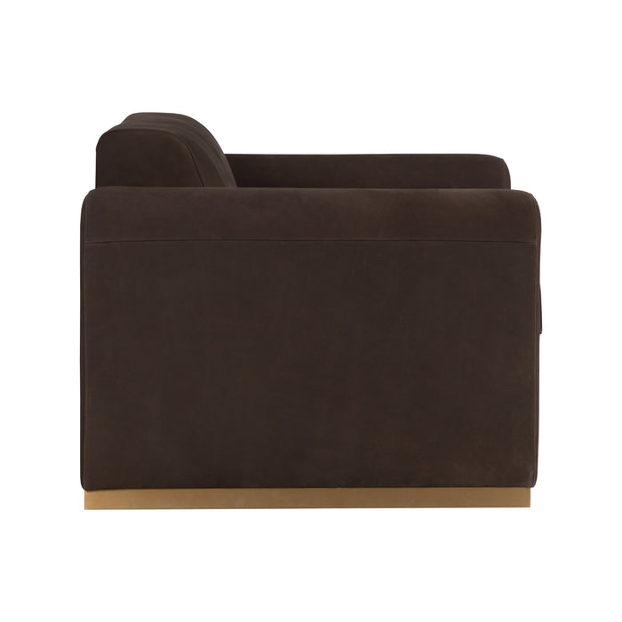 Sunpan Romer Bovine Leather Modern Armchair