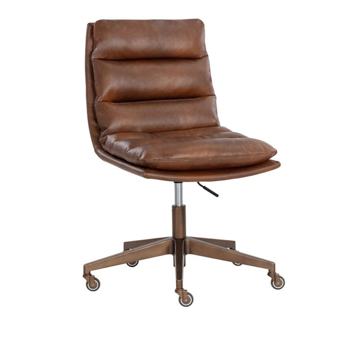 Sunpan Stinson Faux Leather Adjustable Swivel Office Chair