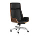 Sunpan Rhett Black Faux Leather Swivel Office Chair