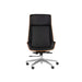 Sunpan Rhett Black Faux Leather Swivel Office Chair