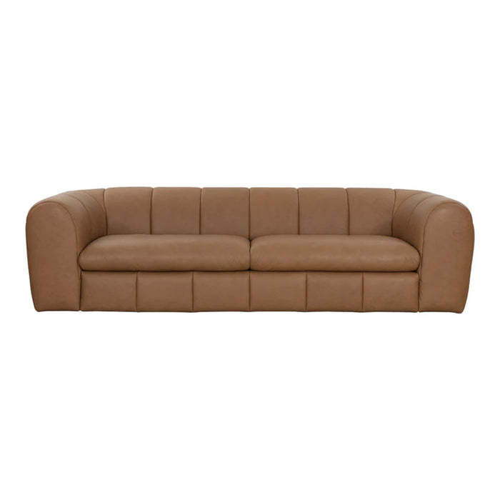 Sunpan Cyril Brown Leather Sofa 