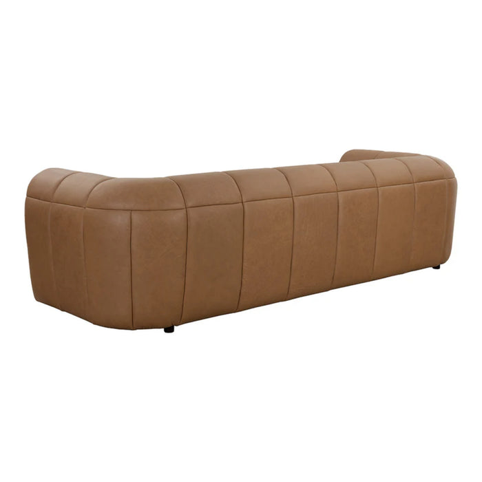 Sunpan Cyril Brown Leather Sofa 