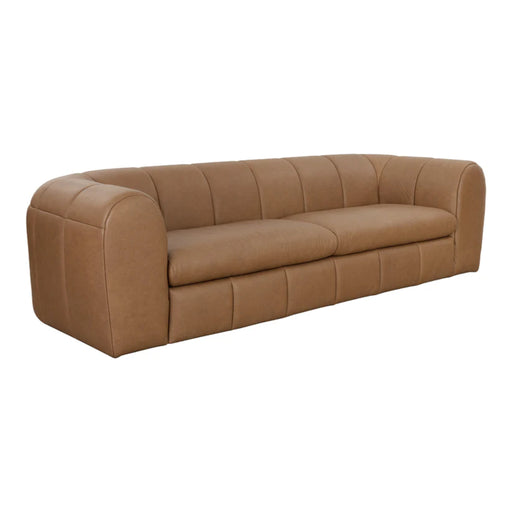 Sunpan Cyril Brown Leather Sofa 