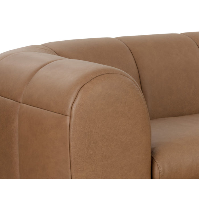 Sunpan Cyril Brown Leather Sofa 