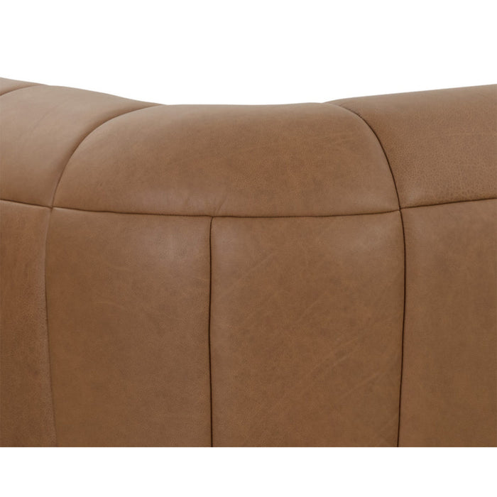 Sunpan Cyril Brown Leather Sofa 
