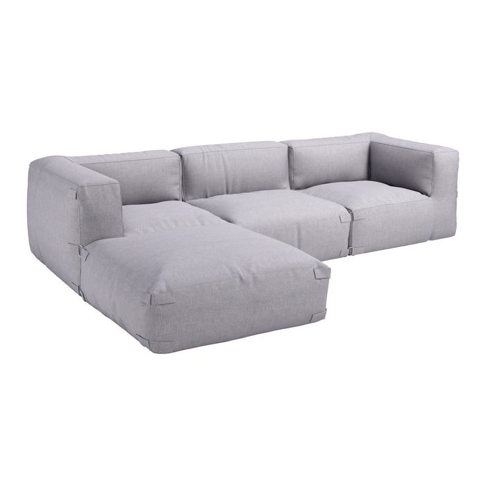 Zuo Luanda Modern and Versatile Gray Outdoor Ottoman